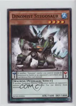 Dinomist Stegosaur Unlimited YuGiOh Breakers of Shadow #BOSH-EN024 - Image 1