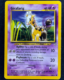 Girafarig 58/111 - Pokemon Card TCG - Neo Genesis - Unlimited common - LP - Image 1