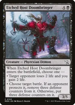 [MTG] Etched Host Doombringer (0102) (MOM) LP-HP - Image 1
