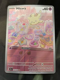 Milcery 152/142 Sv07: Stellar Crown Holo Pokemon Card Psychic Type - Image 1