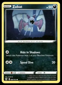 2021 Battle Styles Set Pokemon Card 089 Zubat NM - Image 1