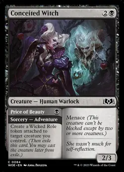 [MTG] Conceited Witch // Price of Beauty (0084) (WOE) LP-HP - Image 1