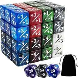 51 Pieces MTG Counter Dice Plus 1 Life Counters +1/+1 Tokens 6 Sided Dice Set - Image 3