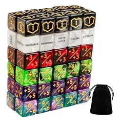 60 PCS MTG Dice Counters Keyword Counters Life Counter 1/+1 counters Commander - Image 1