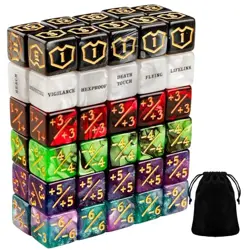 60 PCS MTG Dice Counters Keyword Counters Life Counter 1/+1 counters Commander - Image 3