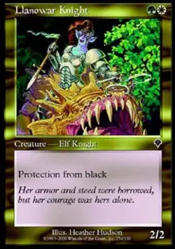 Llanowar Knight -Foil Light Play MTG Invasion - Image 1