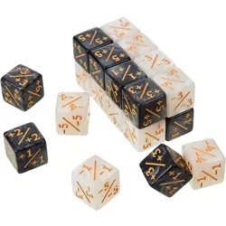 24 Pieces MTG Counters Dice +1/+1 Buff Tokens Black plus 1 Counter Magic Dice - Image 2