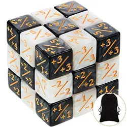 24 Pieces MTG Counters Dice +1/+1 Buff Tokens Black Plus 1 Counter Magic Dice - Image 4