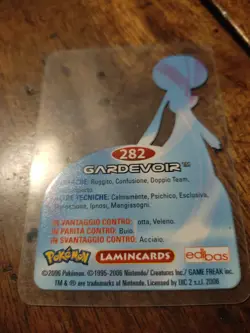 Gardevoir 282 Pokemon Lamincards Edibas - ITA - EXC - Image 2