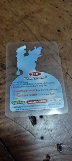 Slugma 218 Pokemon Lamincards Edibas - ITA - EXC - Image 2