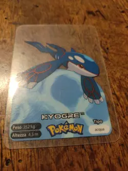 Kyogre 382 Pokemon Lamincards Edibas - ITA - GOOD - Image 1