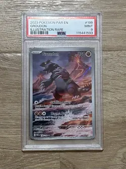 2023 POKEMON PAR EN-PARADOX RIFT ILLUSTRATION RARE #199 GROUDON PSA 9 - Image 1