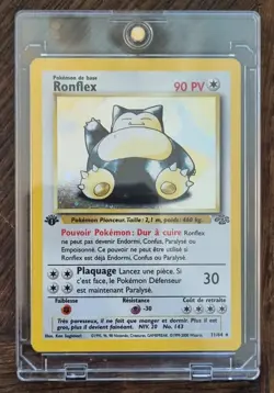 Carte Pokemon Ronflex 11/64 Holo Edition 1 - Jungle - FR -CGA Grading 8,5/10 - Image 1