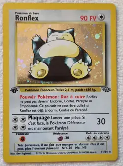 Carte Pokemon Ronflex 11/64 Holo Edition 1 - Jungle - FR -CGA Grading 8,5/10 - Image 4