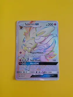 Sylveon GX 158/145 Full Art Rainbow Rare Guardians Rising Pokemon TCG - Image 1