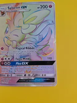 Sylveon GX 158/145 Full Art Rainbow Rare Guardians Rising Pokemon TCG - Image 4