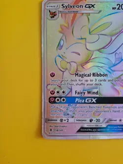 Sylveon GX 158/145 Full Art Rainbow Rare Guardians Rising Pokemon TCG - Image 5