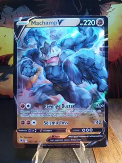 2022 Pokemon Astral Radiance Machamp V #072 VLP-NM - Image 1