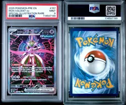 2025 Pokemon Iron Valiant ex 157/131 Sv: Prismatic Evolutions Holo PSA 9 - Image 2