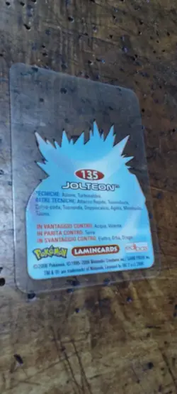 Jolteon 135 Pokemon Lamincards Edibas - ITA - GOOD - Image 2