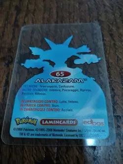 Alakazam 65 Pokemon Lamincards Edibas - ITA - EXC - Image 2