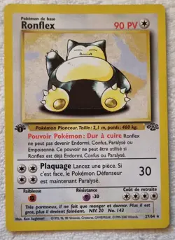 Carte Pokemon Ronflex 27/64 Non Holo Edition 1 - Jungle - FR -CGA Grading 8,5/10 - Image 3