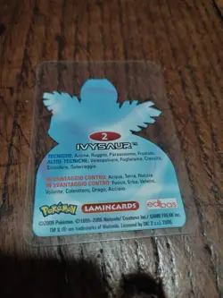 Ivysaur 2 Pokemon Lamincards Edibas - ITA - EXC - Image 2