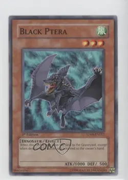 Black Ptera 1st Ed. YuGiOh Dinosaur's Rage Structure Deck #SD09-EN012 2006 READ - Image 1