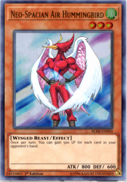 Neo-Spacian Air Hummingbird - BLRR-EN050 - Ultra Rare - 1st Edition Yugioh - Image 1