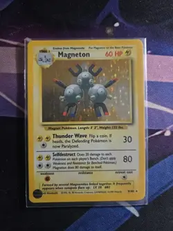 Pokemon TCG Magneton 009/102 Base Set Holo Rare card Holofoil - Image 1