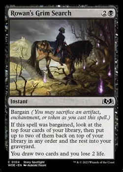 [MTG] Rowan's Grim Search (0104) (WOE) LP-HP - Image 1