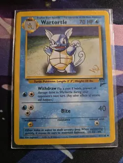 Wartortle - 63/130 - Gold W Stamped Promo Base Set 2 TCG - Pokemon Card - Image 1