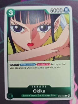 OP01-035 Okiku Rare English One Piece TCG Card Romance Dawn - Image 1