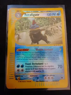 Feraligatr 47/165 Expedition Pokemon Card Rare Moderately Played MP "Portuguese - Image 1