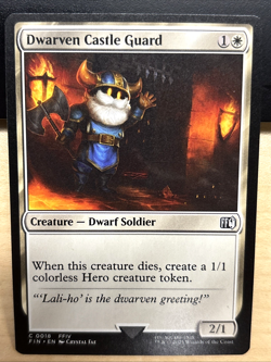 MTG Final Fantasy 0018 Dwarven Castle Guard Creature Dwarf Soldier COMMON - Image 1