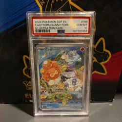 2024 POKEMON SSP EN-SURGING SPARKS ILLUSTRATION RARE CASTFORM SUNNY FORM PSA 10 - Image 1