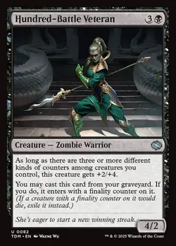 [MTG] Hundred-Battle Veteran (0082) (TDM) LP-HP - Image 1