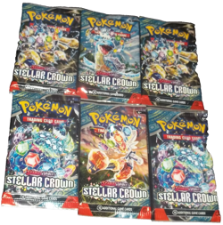 POKEMON SCARLET & VIOLET LOT (6) BOOSTER PACKS STELLAR CROWN NISP - Image 2