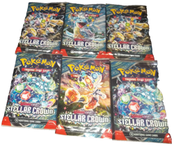 POKEMON SCARLET & VIOLET LOT (6) BOOSTER PACKS STELLAR CROWN NISP - Image 4
