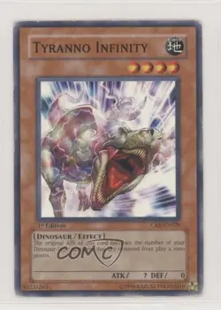 Tyranno Infinity 1st Ed. YuGiOh Dinosaur's Rage Structure Deck #SD09-EN009 2006 - Image 1