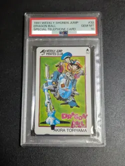 PSA 10 Dragon Ball 32 Special Telephone Card Weekly Shonen Jump Goku Gohan Japan - Image 1
