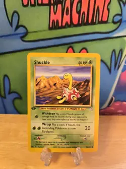Pokemon TCG Shuckle Neo Genesis 72/111 Regular 1st Edition Common Card NM W Ldr - Image 1