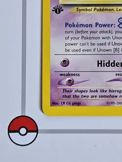 Unown B 1st Edition 39/64 | Neo Revalation | Pokemon Card | LP - Image 5