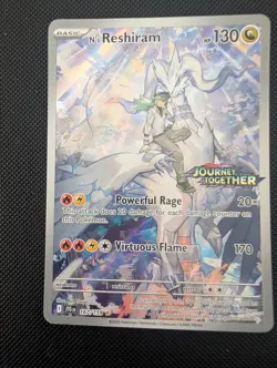 N's Reshiram 167/159 Stamped Promo Journey Together Pokemon Card - Image 2