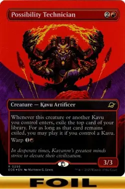 1x - Possibility Technician - FOIL BORDERLESS - Edge of Eternities - NM MTG - Image 1