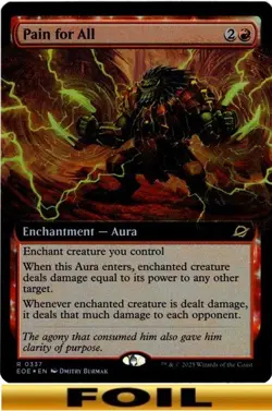 1x - Pain for All - FOIL EXTENDED ART #337 - Edge of Eternities - NM MTG - Image 1