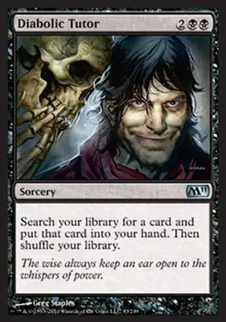 Diabolic Tutor - Medium Play MTG Magic 2011 Core Set - Image 1