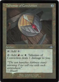 Talisman of Conviction (Retro Frame) - FOIL - U Modern Horizons 33 - MTG - Image 1