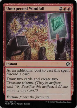 Unexpected Windfall - FOIL - C Adventures in the Forgotten Realms 164 - MTG - Image 1