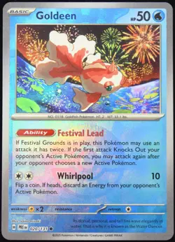 Pokemon TCG Goldeen 020/131 Prismatic Evolutions Poke Ball Reverse Holo - NM - Image 1